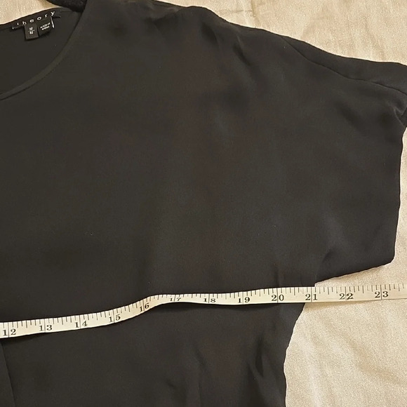 Theory Black Silk Wrap Blouse - Picture 8 of 14